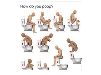 melhor posição para sentar no vaso sanitário